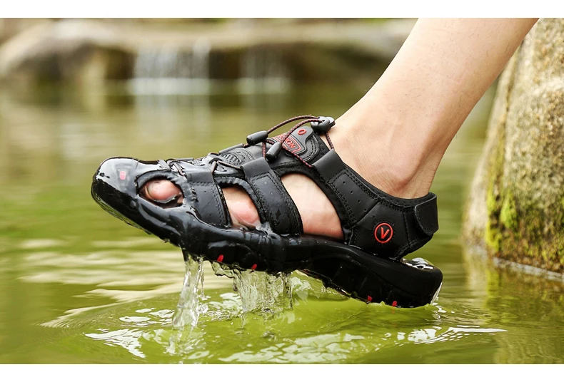 MIXIDELAI Genuine Leather Men Shoes Summer New Large Size Men's Sandals Men Sandals Fashion Sandals Slippers Big Size 38-47