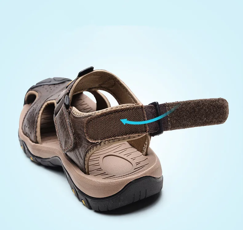 MIXIDELAI Genuine Leather Men Shoes Summer New Large Size Men's Sandals Men Sandals Fashion Sandals Slippers Big Size 38-47