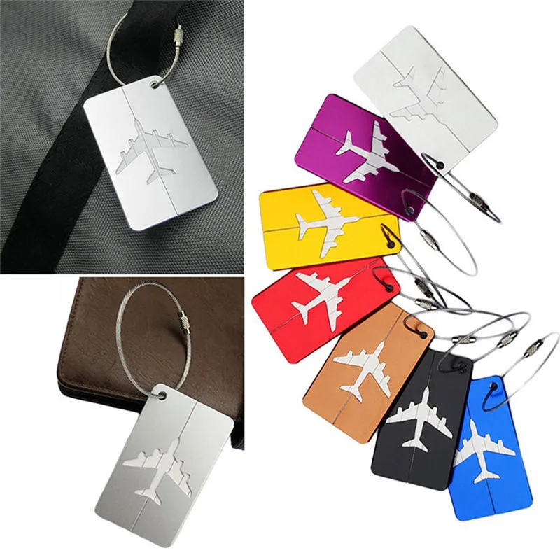 Fashion Metal Travel Luggage Tags Baggage Name Tags Suitcase Address Label Holder Aluminium Alloy Luggage Tag Travel Accessories