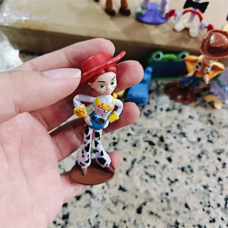 Toy Story 5 Action Figures Toys Woody Buzz Lightyear Jessie Lilypad Dolls Cake Toppers Desktop Ornaments Birthday Christmas Gift