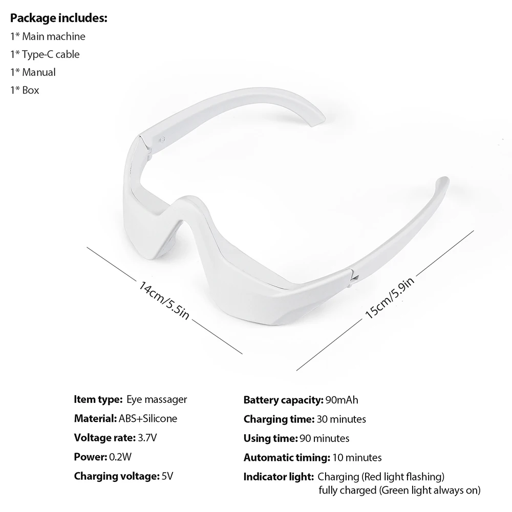 Eye Massager Relieves Eye Fatigue Eyes Massage Glasses Eye Fatigue Relief Massager Under-Eye Glasses Massager