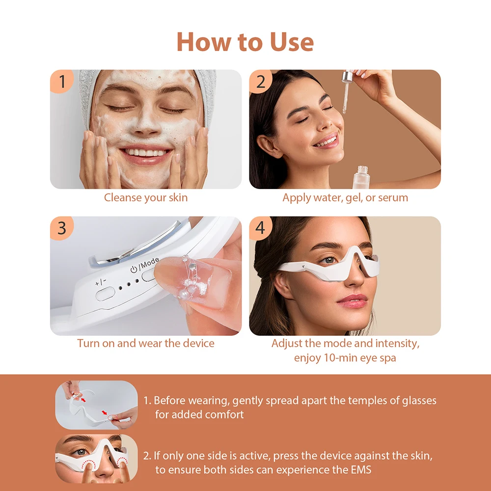 Eye Massager Relieves Eye Fatigue Eyes Massage Glasses Eye Fatigue Relief Massager Under-Eye Glasses Massager