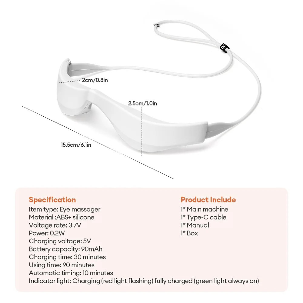 Eye Massager Relieves Eye Fatigue Eyes Massage Glasses Eye Fatigue Relief Massager Under-Eye Glasses Massager