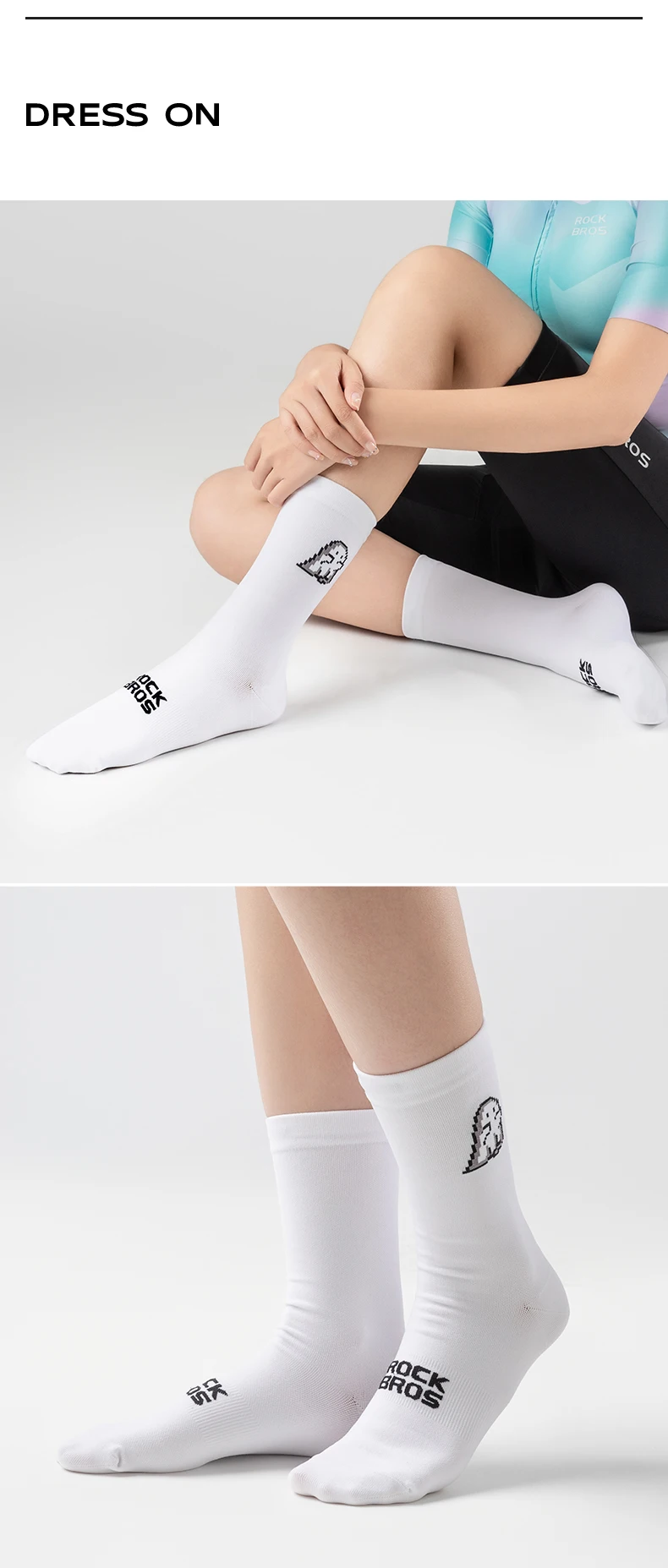 ROCKBROS Socks Men Women High Elasticity Breathable Running Cycling Socks Outdoor Climbing Hiking High Quality Socks 4 pair