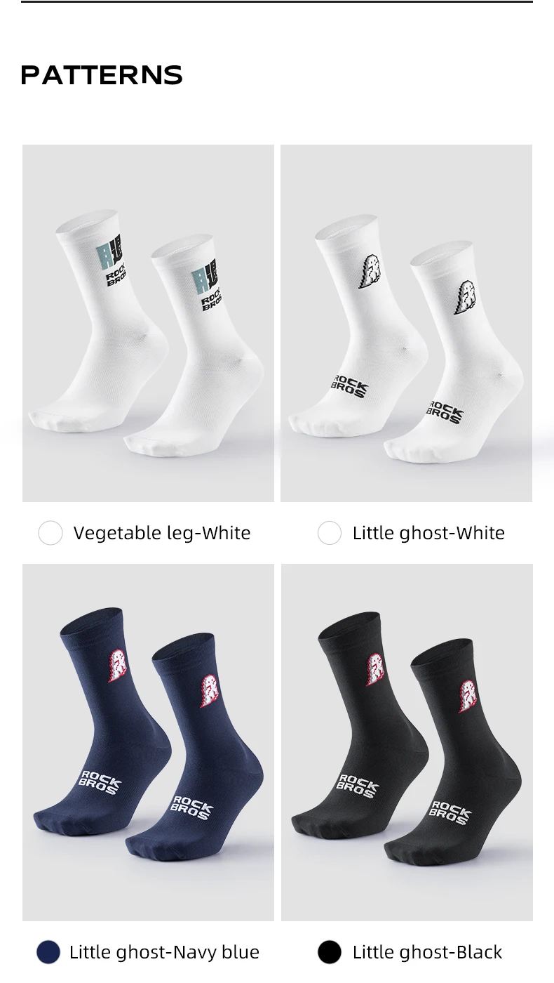 ROCKBROS Socks Men Women High Elasticity Breathable Running Cycling Socks Outdoor Climbing Hiking High Quality Socks 4 pair