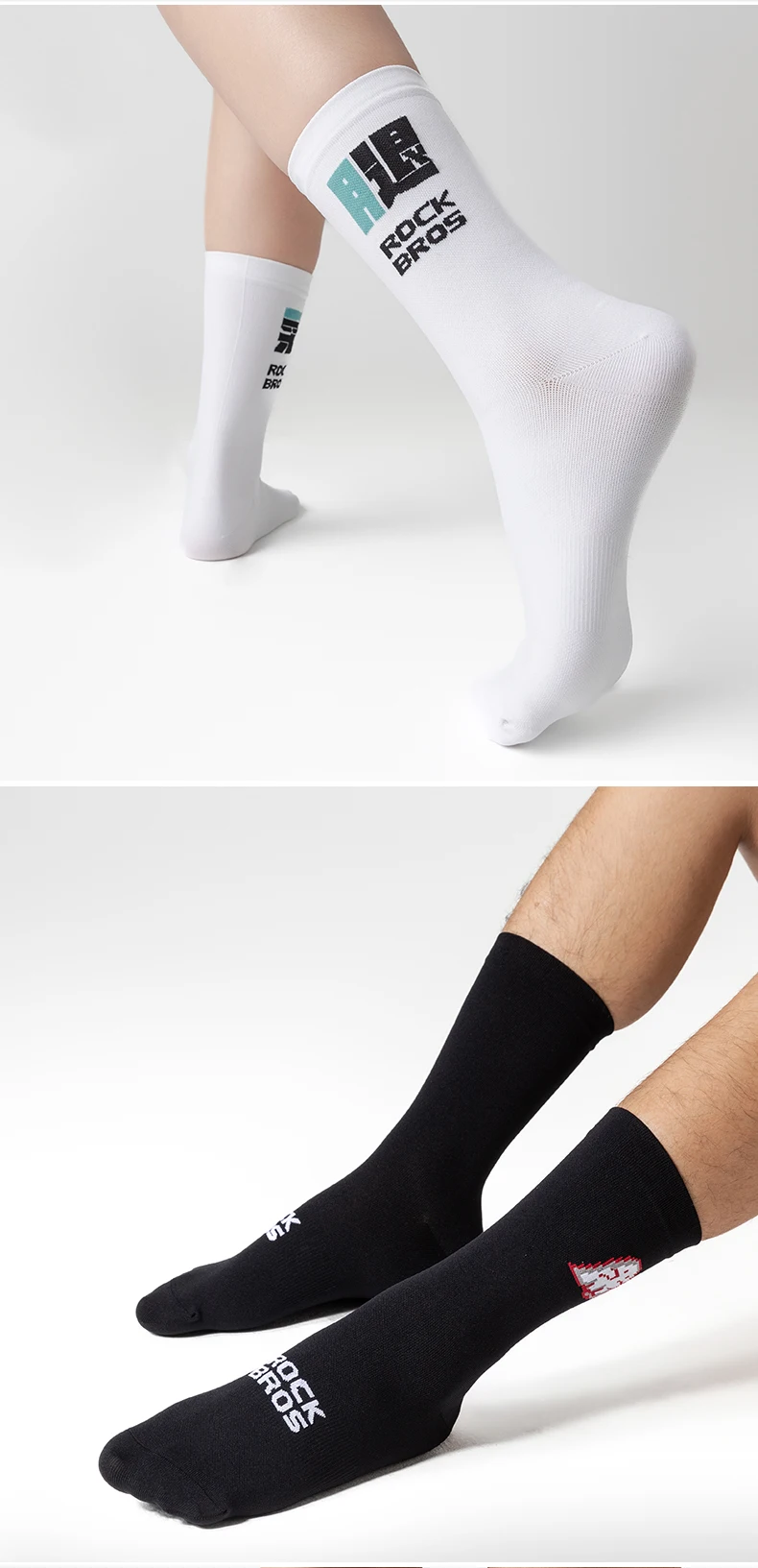 ROCKBROS Socks Men Women High Elasticity Breathable Running Cycling Socks Outdoor Climbing Hiking High Quality Socks 4 pair