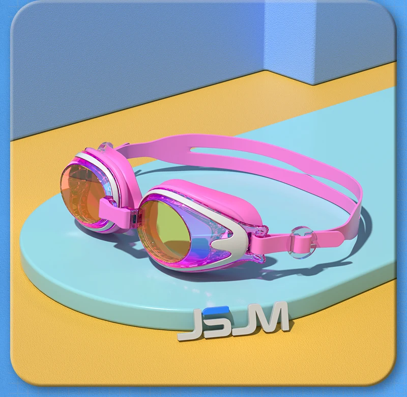 JSJM Professional Kids Swimming Goggles Anti-Fog UV Protection Waterproof Silicone Swim Glasses for Boys Girls Swim Eyewear Gift