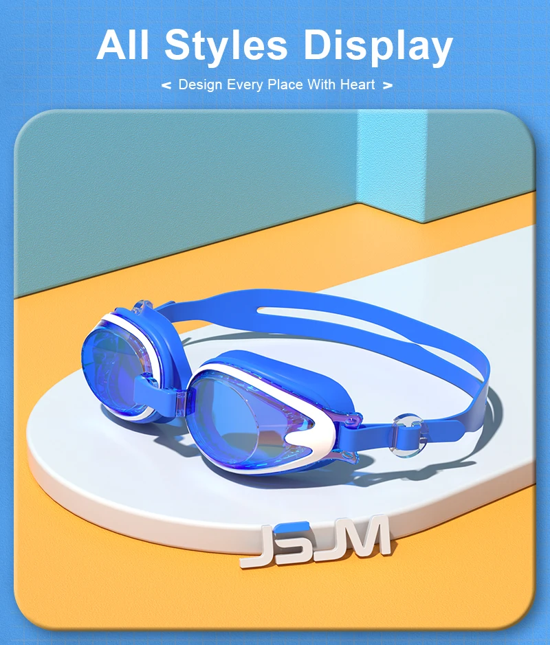 JSJM Professional Kids Swimming Goggles Anti-Fog UV Protection Waterproof Silicone Swim Glasses for Boys Girls Swim Eyewear Gift