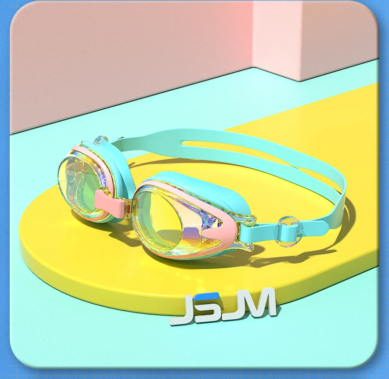 JSJM Professional Kids Swimming Goggles Anti-Fog UV Protection Waterproof Silicone Swim Glasses for Boys Girls Swim Eyewear Gift