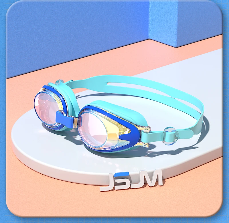 JSJM Professional Kids Swimming Goggles Anti-Fog UV Protection Waterproof Silicone Swim Glasses for Boys Girls Swim Eyewear Gift