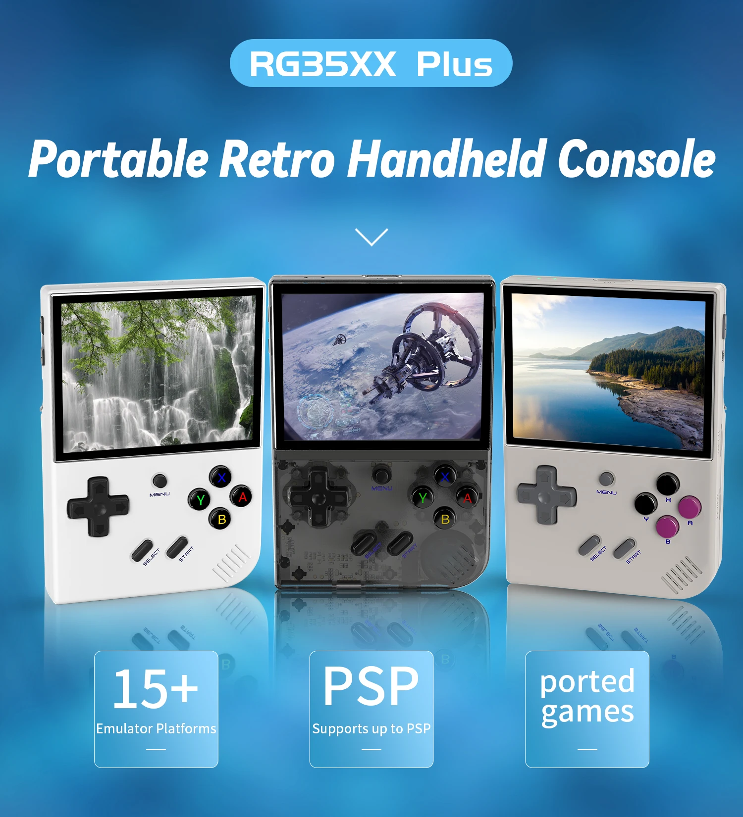 ANBERNIC RG40XXV & RG35XX Plus Retro Handheld Game Console 640*480 IPS Screen Linux 64-bit Support WIFI,Bluetooth,HDMI