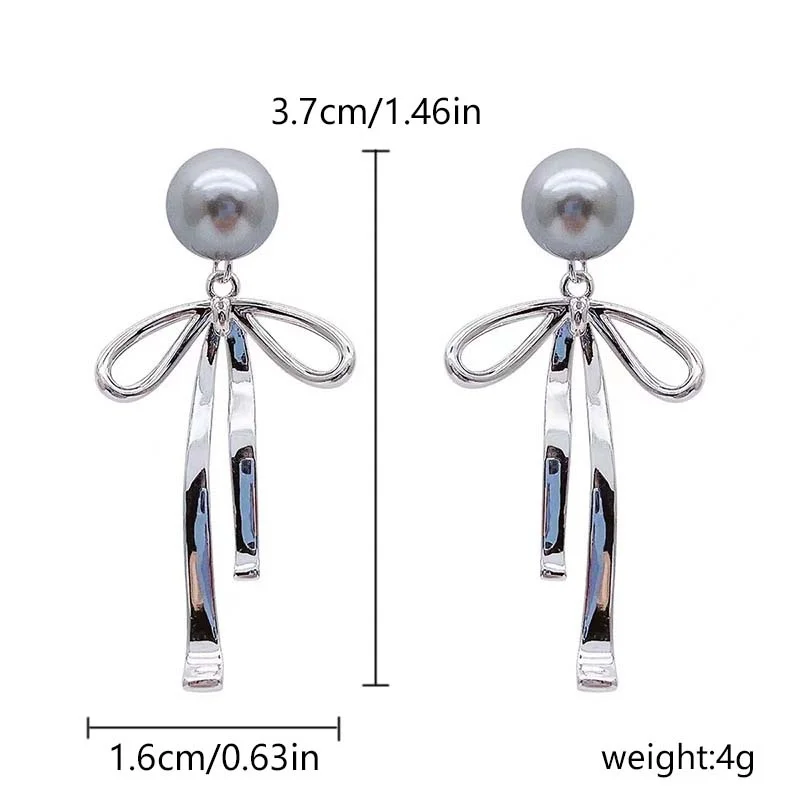 Elegant Red Zircon Butterfly Drop Earrings for Women Temperament Sweet Metal Bow Earrings Fashion Charms Jewelry Accessories
