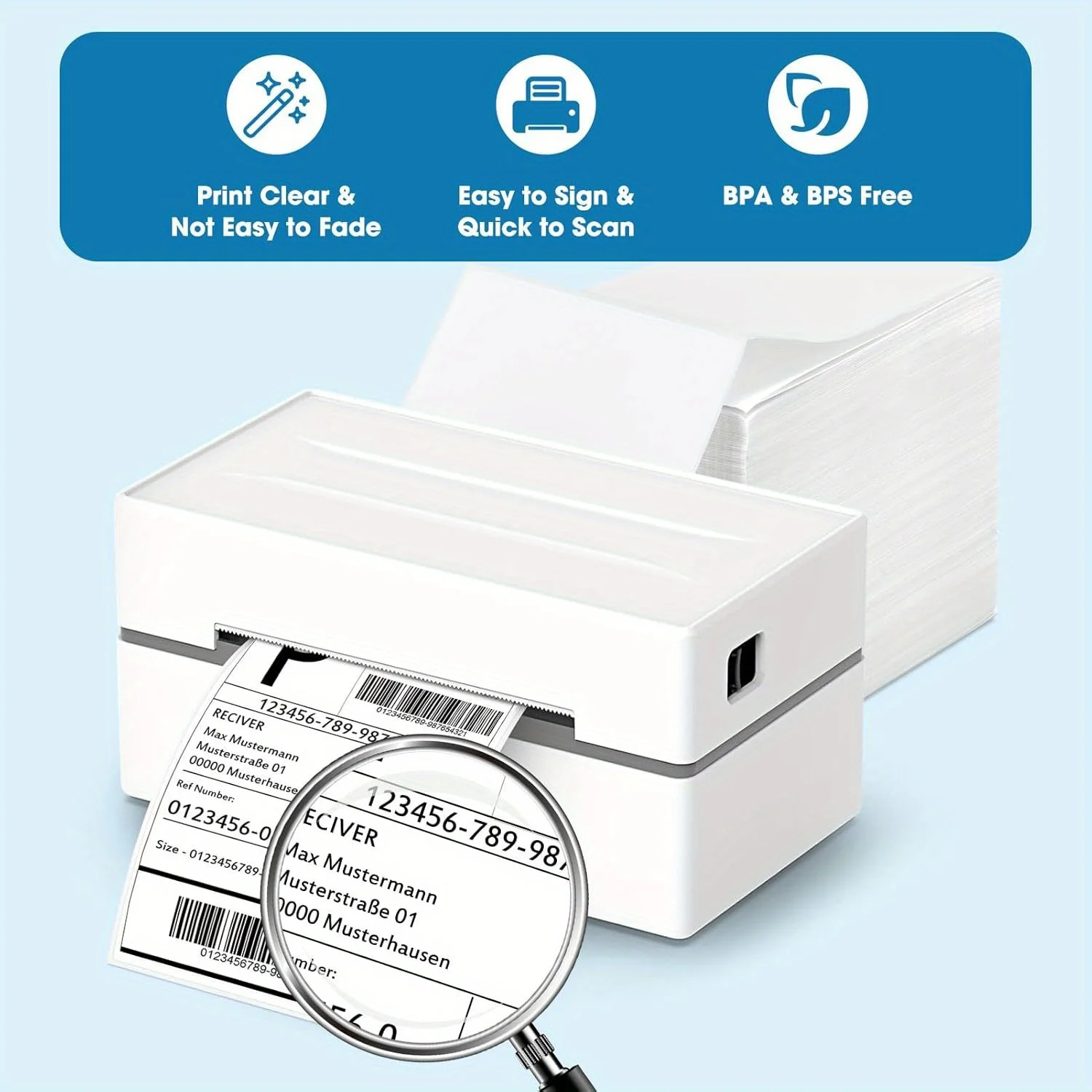 4X6 Thermal Labels Paper 100/500PCS Adhesive Stickers Shipping Labels For Desktop Thermal Printer DHL UPS Express LOGO Barcode