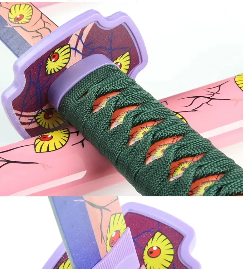 40inch Demon Slayer Kokushibo Katana Kimetsu No Yaiba Anime Cosplay Sword Ninja Knife Real Size Japanese Katana Samurai Sabre