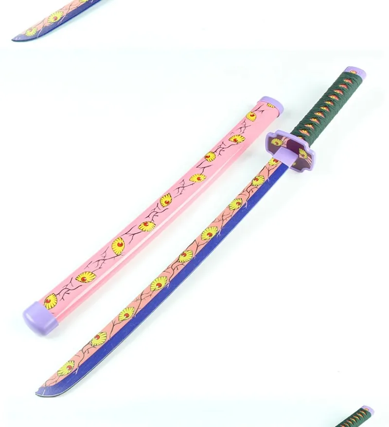 40inch Demon Slayer Kokushibo Katana Kimetsu No Yaiba Anime Cosplay Sword Ninja Knife Real Size Japanese Katana Samurai Sabre