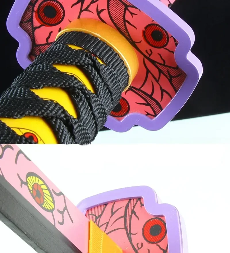 40inch Demon Slayer Kokushibo Katana Kimetsu No Yaiba Anime Cosplay Sword Ninja Knife Real Size Japanese Katana Samurai Sabre
