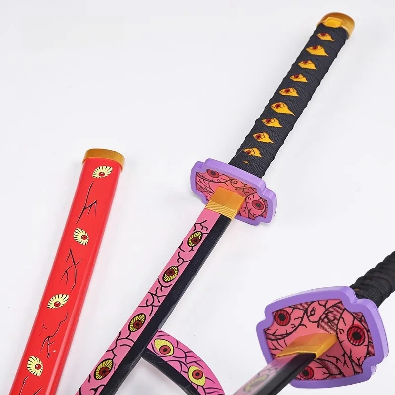 40inch Demon Slayer Kokushibo Katana Kimetsu No Yaiba Anime Cosplay Sword Ninja Knife Real Size Japanese Katana Samurai Sabre