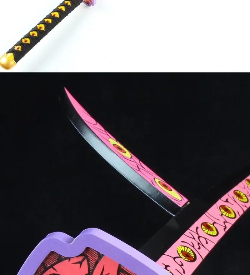 40inch Demon Slayer Kokushibo Katana Kimetsu No Yaiba Anime Cosplay Sword Ninja Knife Real Size Japanese Katana Samurai Sabre