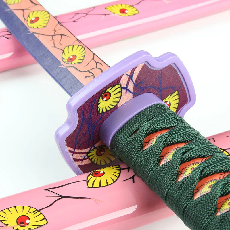 40inch Demon Slayer Kokushibo Katana Kimetsu No Yaiba Anime Cosplay Sword Ninja Knife Real Size Japanese Katana Samurai Sabre