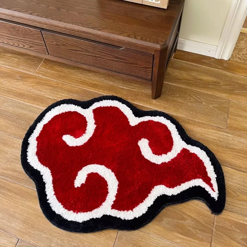Naruto Akatsuki Plush Carpet Imitation Cashmere Flocking 3D Irregular Door Mat Absorbent Quick Drying Anti Slip Ornaments