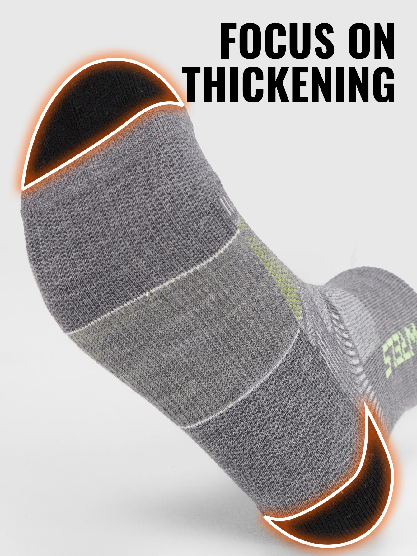 WRELS 1/2/3Pairs Merino Wool Socks Hiking Running Socks Breathable Cushion Sweat Wicking Warm Thermal Compression Wool Socks