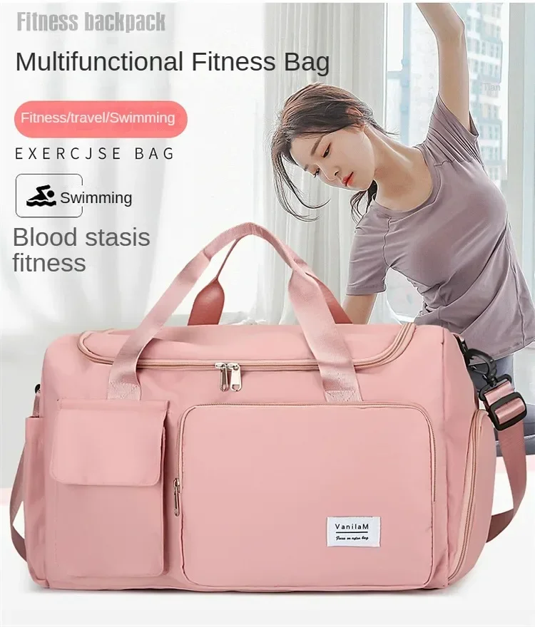 Carry On Travel Bag Large Capacity Gym Bag Weekender Overnight Duffle Bags With Shoe Compartment Sports Fitness Bags for Women