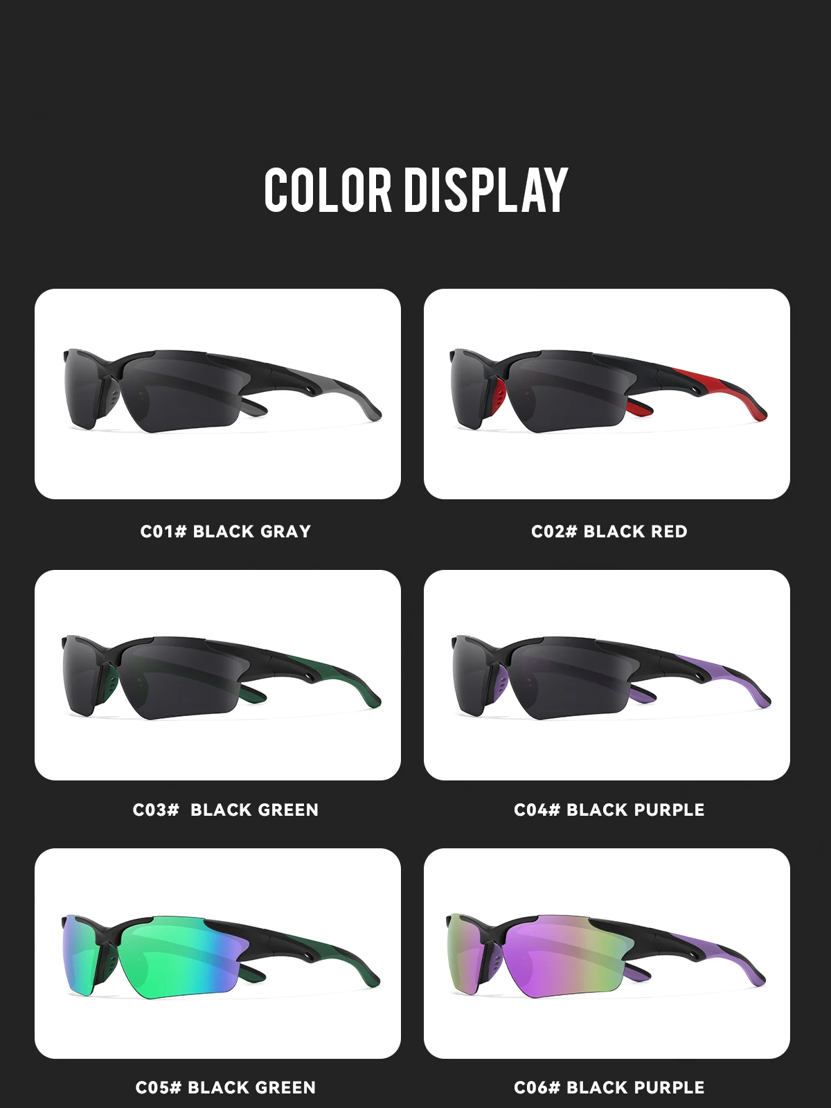Sport Sunglasses Men Cycling Glasses Running Fishing Eye Protection Riding Goggles Outdoor Sports