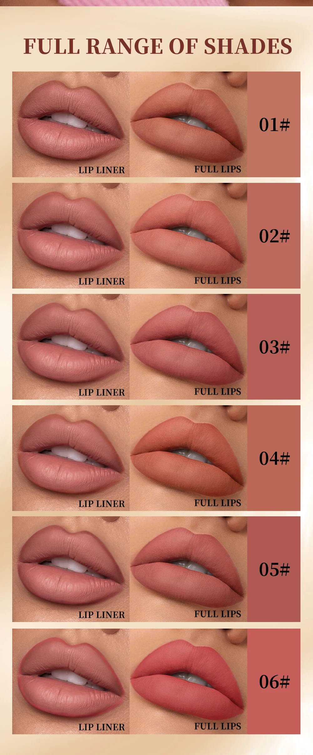 QIBEST 12 Colors Lip Liner Pen Kits Waterproof Sweat-proof Not Easy To Fade Lipliner Non-stick Cup Lipstick Pencil Makeup Sets