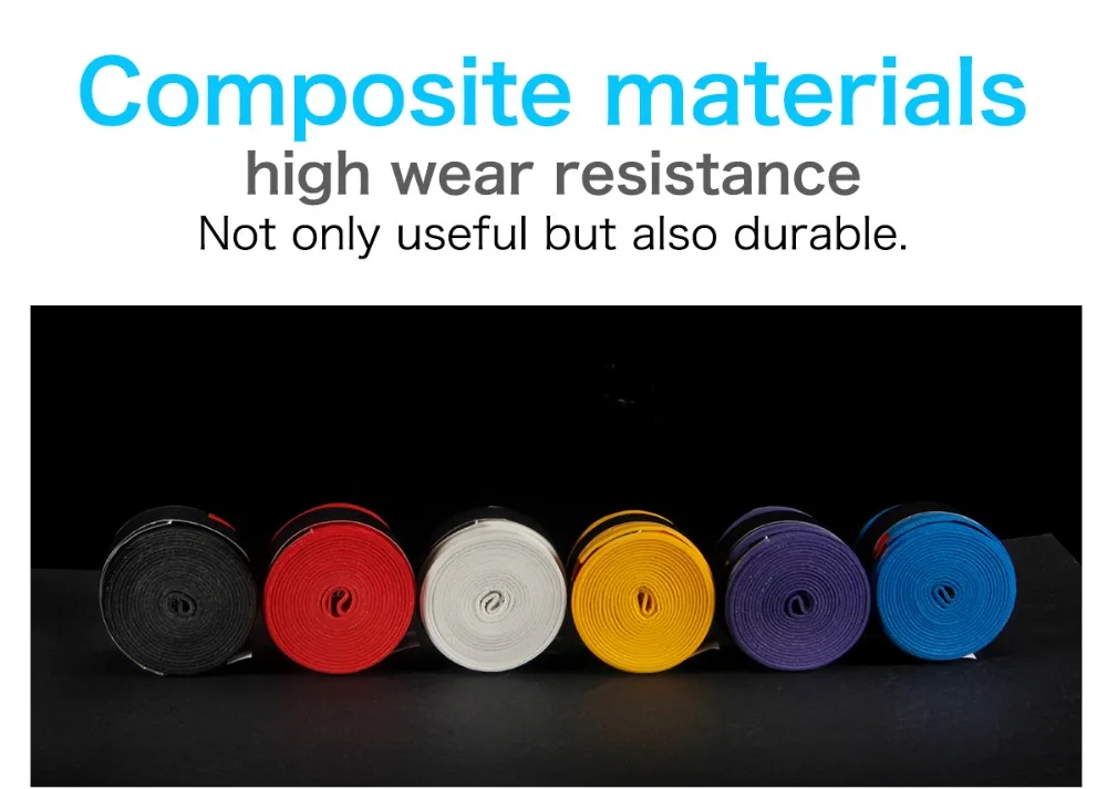 60 pcs /Lot White Black Colorful Coated Tennis Overgrips Badminton Grips Tennis Racket Tapes Fishing Rod Sweatbands 0.6mm 0.7 mm