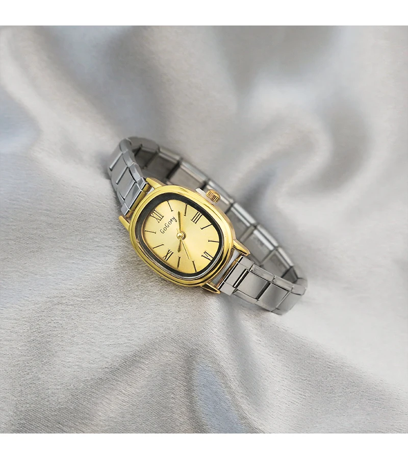 Hapiship Fashion Wholesale Women's Stainless Steel Elliptical Watch Bracelet For Student Friend Wife Birthday Jewelry Gift G056