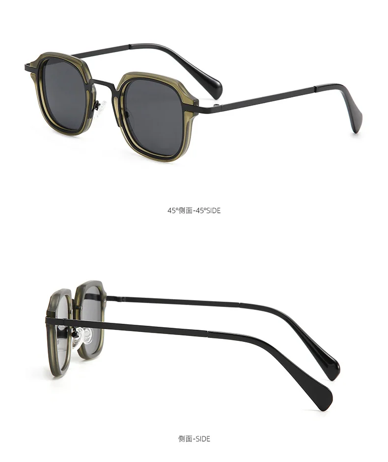 UVLAIK Metal Punk Sunglasses Women Luxury Brand Vintager Sun Glasses Men Irregular Square Hip Hop Sunglass Shades UV400