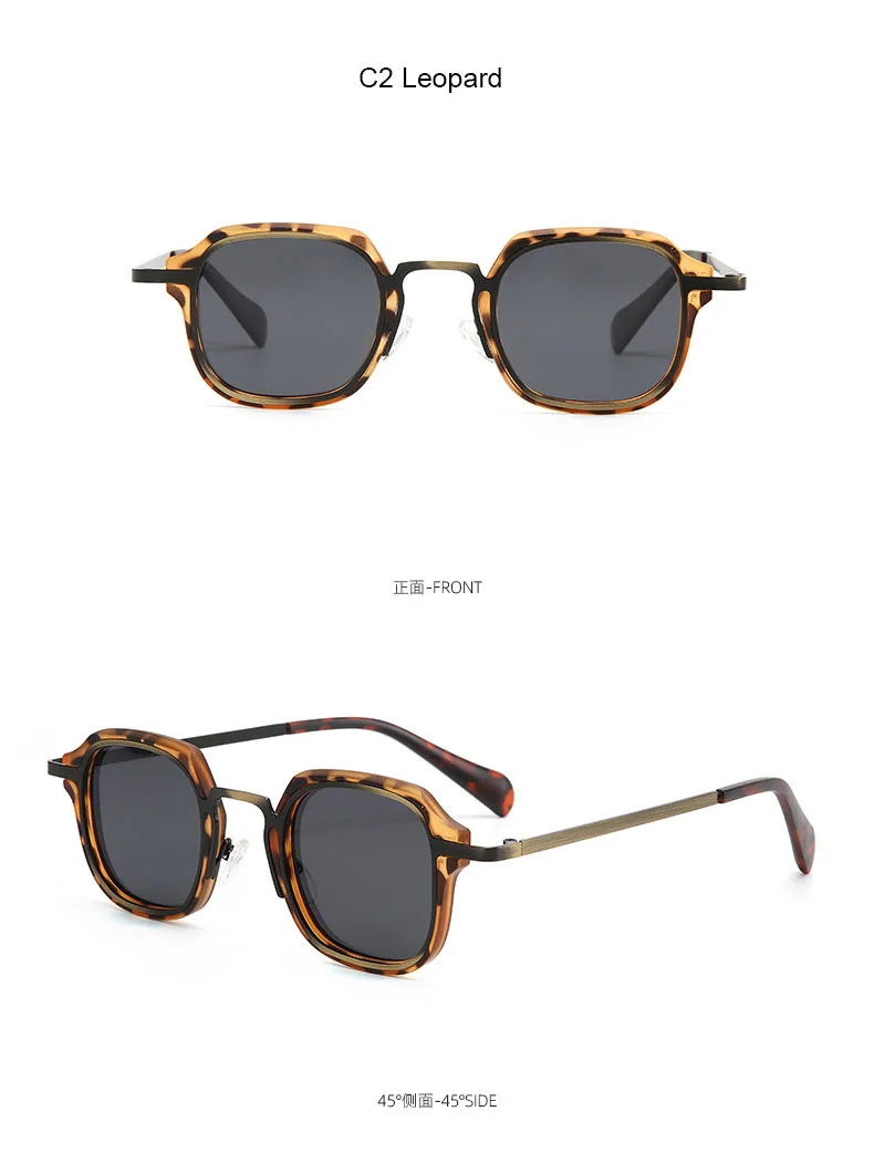 UVLAIK Metal Punk Sunglasses Women Luxury Brand Vintager Sun Glasses Men Irregular Square Hip Hop Sunglass Shades UV400