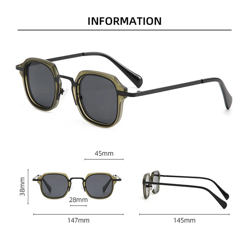 UVLAIK Metal Punk Sunglasses Women Luxury Brand Vintager Sun Glasses Men Irregular Square Hip Hop Sunglass Shades UV400