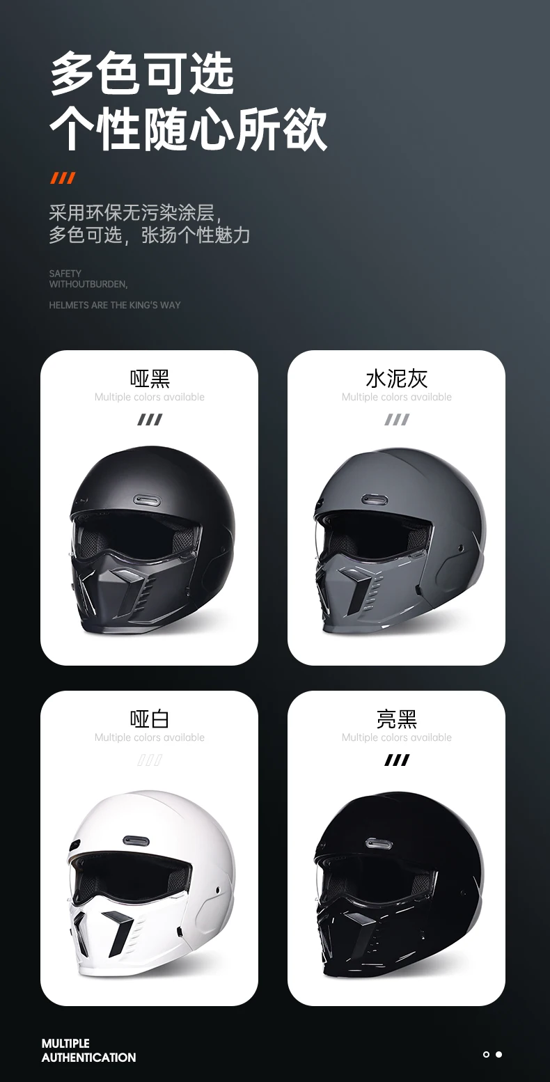 New Retro Motorcycle Helmet Casco Para Motos Multi Functional Combination Helmet Black Warrior Scorpion Helmet Casco Para Motos