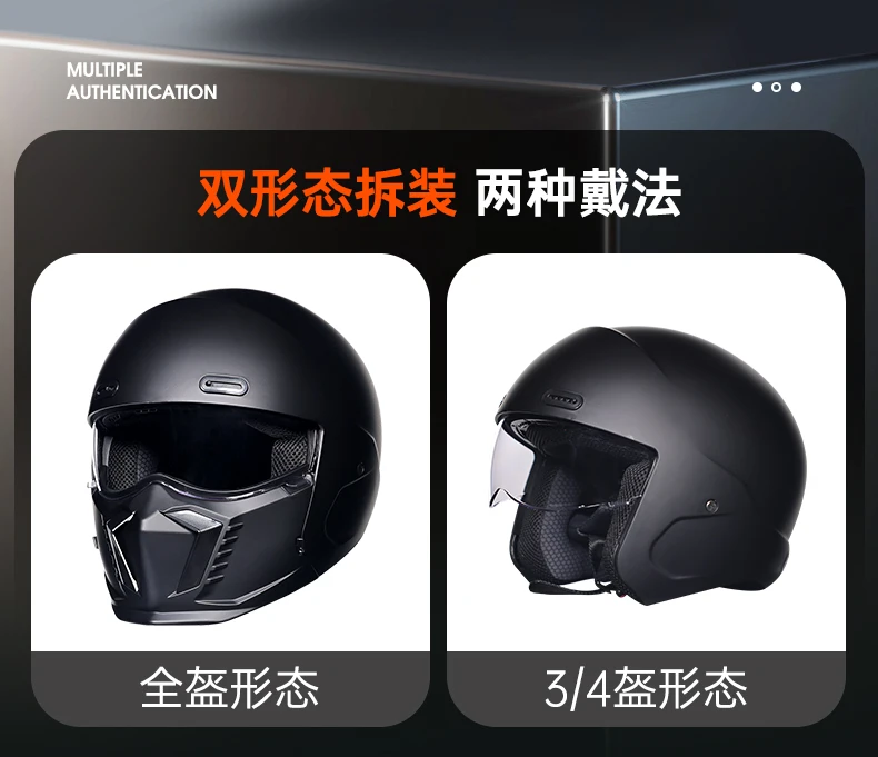 New Retro Motorcycle Helmet Casco Para Motos Multi Functional Combination Helmet Black Warrior Scorpion Helmet Casco Para Motos