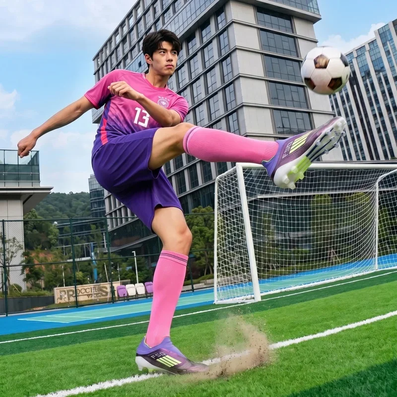 Men Turf Soccer Cleats Non‑slip Wear‑resistant Football Boots Breathable Lightweight Outdoor Artificial Grass Training Shoes