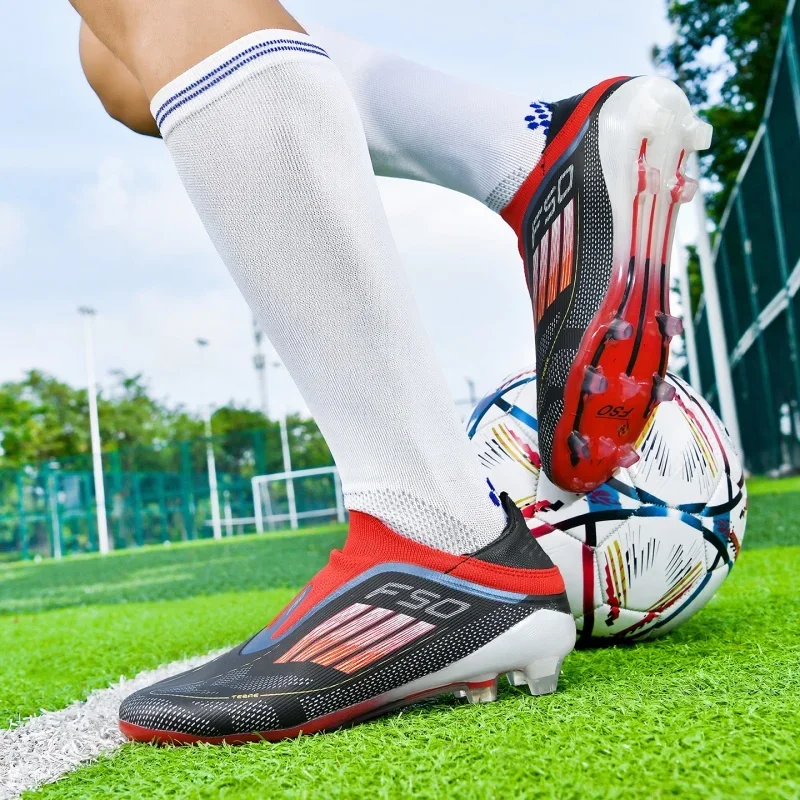 Men Turf Soccer Cleats Non‑slip Wear‑resistant Football Boots Breathable Lightweight Outdoor Artificial Grass Training Shoes