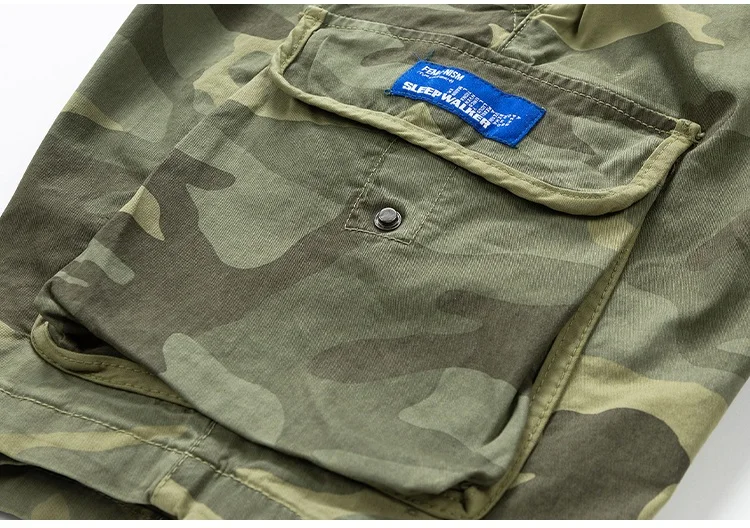 New Summer Men Cotton Cargo Shorts Men Fashion Breeche Bermuda Beach Jogger Shorts  Japanese Style  Casual Shorts Male
