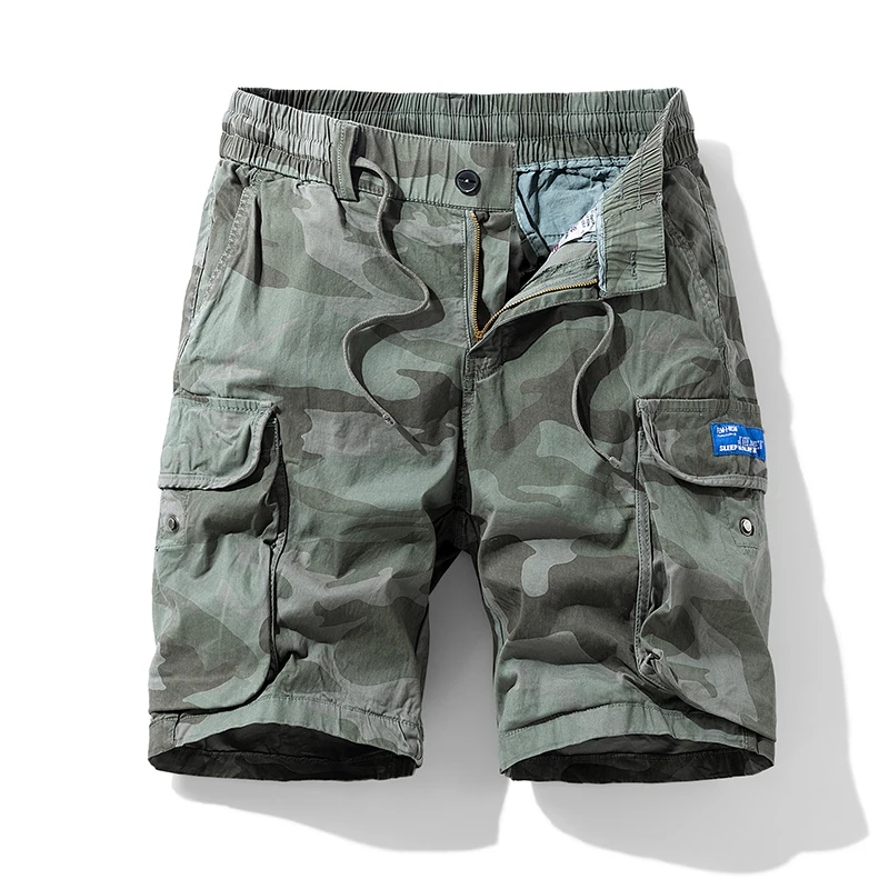 New Summer Men Cotton Cargo Shorts Men Fashion Breeche Bermuda Beach Jogger Shorts  Japanese Style  Casual Shorts Male