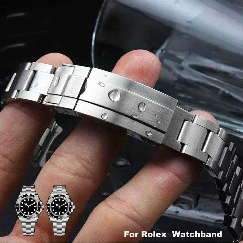 For Rolex SUBMARINER DAYTONA Yacht-Master GMT Watch Band Strap Glide Lock Clasp 904 Steel Watch Bracelet Watchbands 20mm 21mm