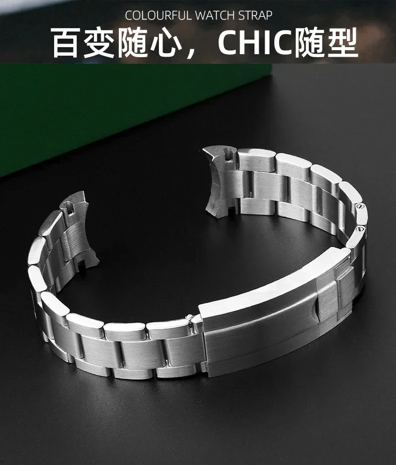 For Rolex SUBMARINER DAYTONA Yacht-Master GMT Watch Band Strap Glide Lock Clasp 904 Steel Watch Bracelet Watchbands 20mm 21mm