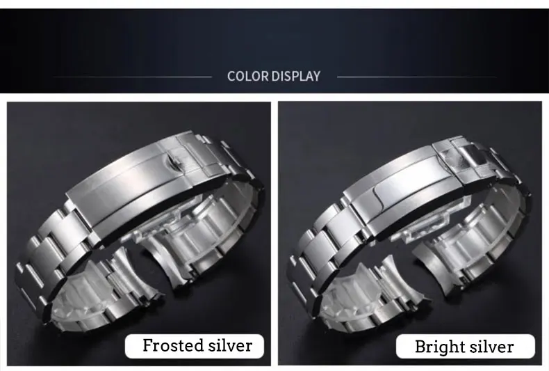 20mm 904L Watchbands For SUB DAYTONA NH35 NH36 Rolex Men Glide Lock Clasp Watch Strap Solid Stainless Steel Watch Bracelet
