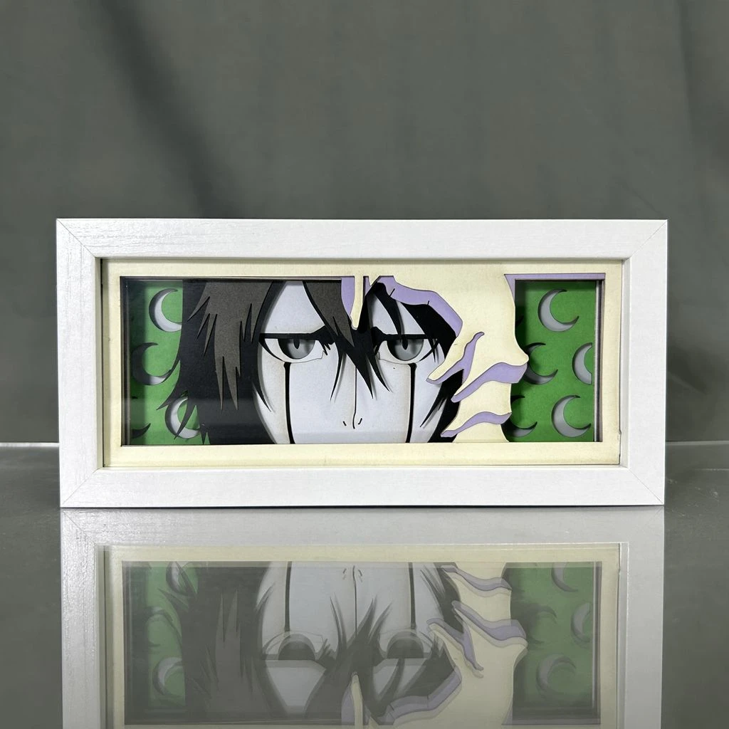 BLEACH 3D Paper carved lamp Anime Figure Kurosaki Ichigo Aizen Sousuke Ulquiorra cifer Night Light bedroom Decoration lamps