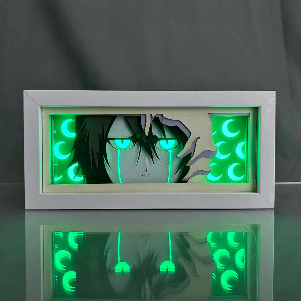 BLEACH 3D Paper carved lamp Anime Figure Kurosaki Ichigo Aizen Sousuke Ulquiorra cifer Night Light bedroom Decoration lamps