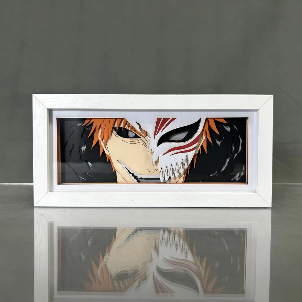 BLEACH 3D Paper carved lamp Anime Figure Kurosaki Ichigo Aizen Sousuke Ulquiorra cifer Night Light bedroom Decoration lamps