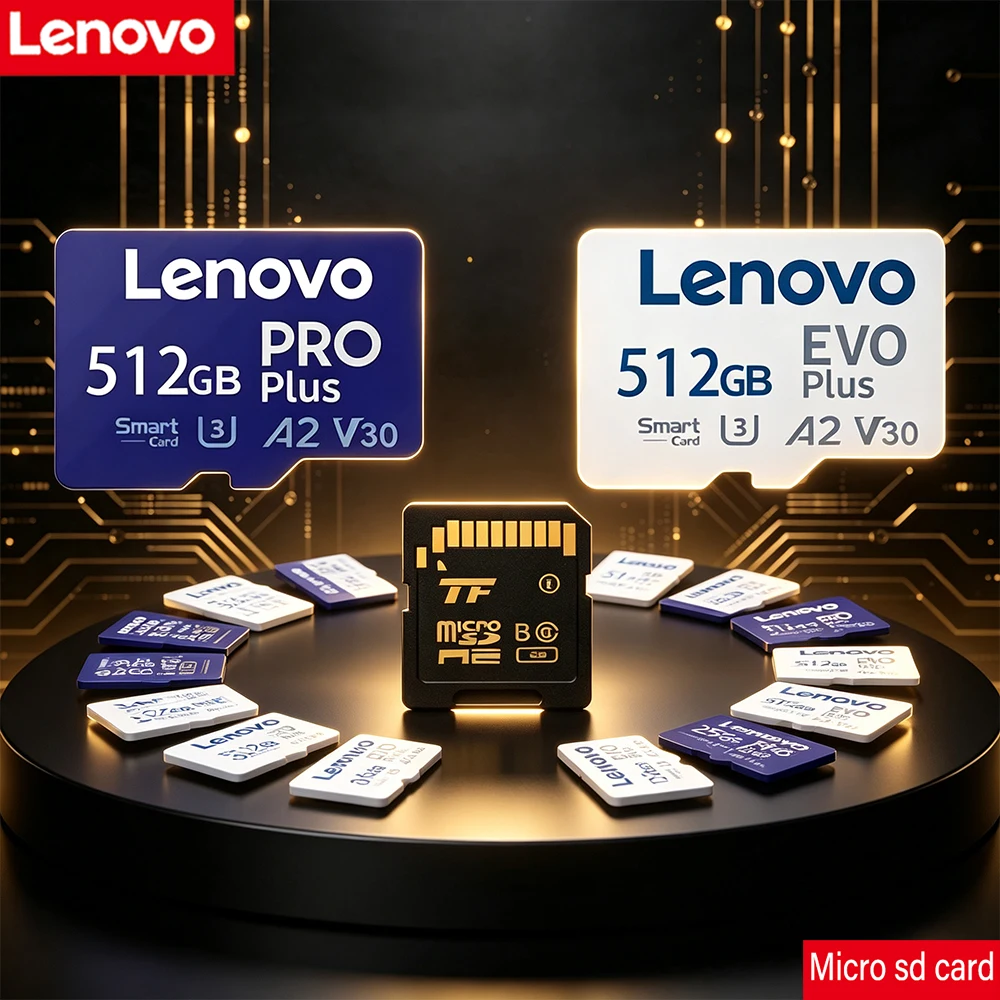 Lenovo A2 V30 U3 EVO plus Micro SD Card - 32GB 64GB 128GB 256GB 512GB Class10 TF Memory Card with 250MB/s Read Speed