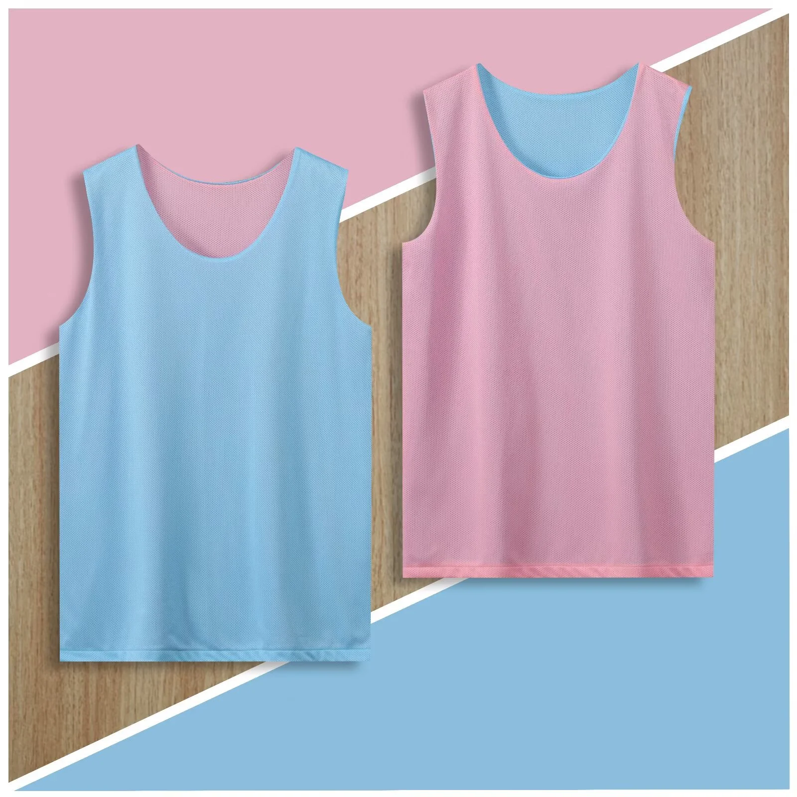 2026 Male Adult Reversible Basketball Vest Youth double sideBasketball Vest Customized Youth Sportswear Team Training Top