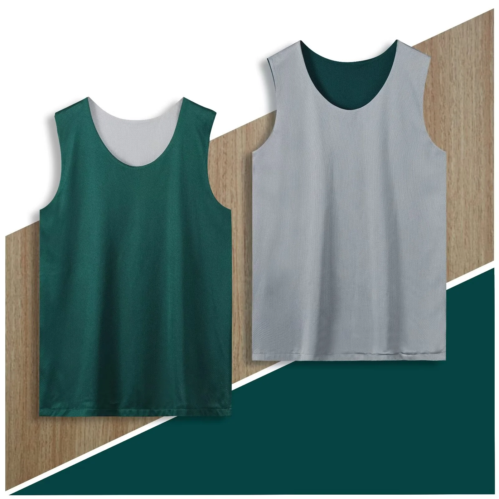 2026 Male Adult Reversible Basketball Vest Youth double sideBasketball Vest Customized Youth Sportswear Team Training Top