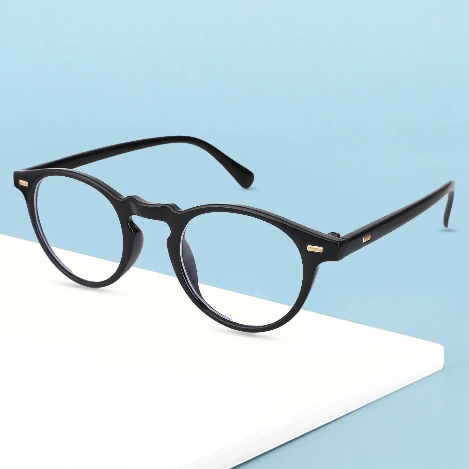 Small Round Glasses Frame Women Men Fashion Anti Blue Light Eyeglasses Frames Vintage Optical Computer Decoration Spectacles
