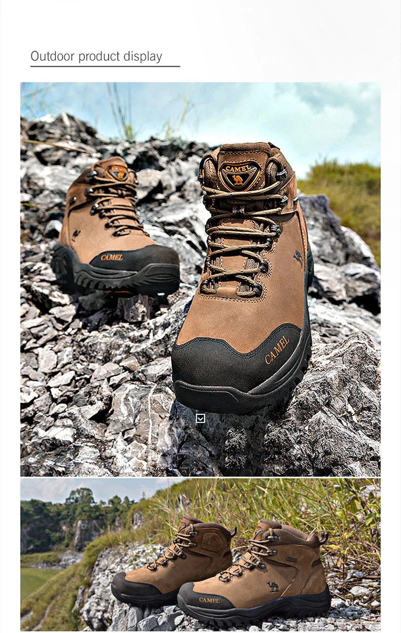 GOLDEN CAMEL Waterproof Hiking Shoes Outdoor High-top Tactical Military Boots Anti-Slip Male Sneakers Trekking Shoes For Men